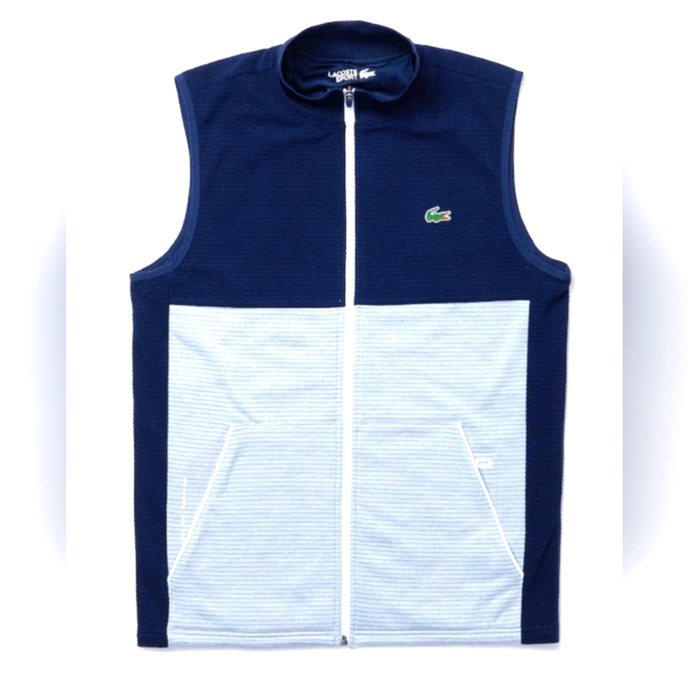 Lacoste Sport Double Sidded Zip Golf Vest Mens Size Medium